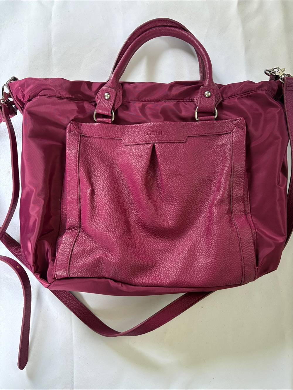 Bodhi Magenta Poly Crossbody Shoulder Bag